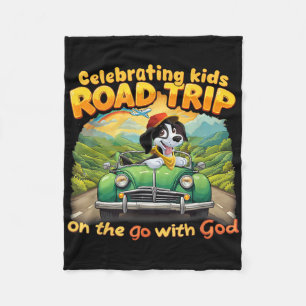 Celebrating Kids Road Trip On The Go With God Vbs  Fleece Blanket