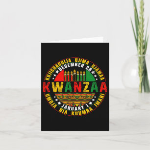 Celebrating Kwanzaa Kinara Principles Candles Pan  Card