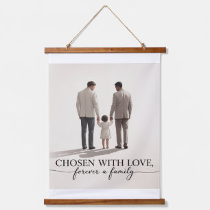 Celebrating LGBTQ two men becoming parents Hanging Tapestry