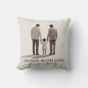 Celebrating LGBTQ two men becoming parents Throw Pillow