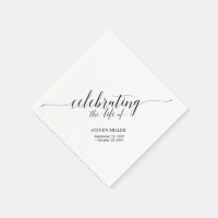Celebrating Life | Elegant Script Memorial Funeral