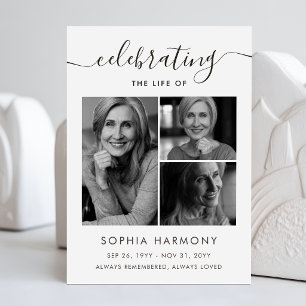 Celebrating Life Script Memorial Photo Program