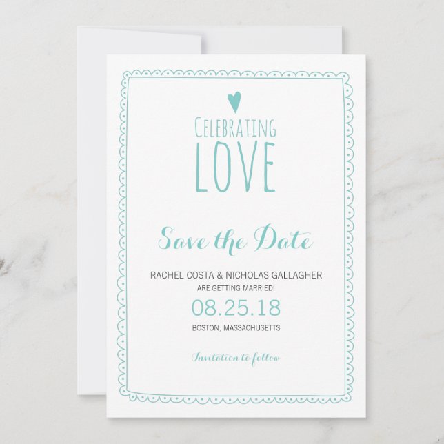 Celebrating Love | Wedding Invitation (Front)
