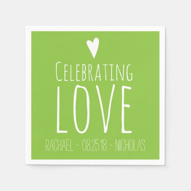 Celebrating Love | Wedding Napkin (Front)