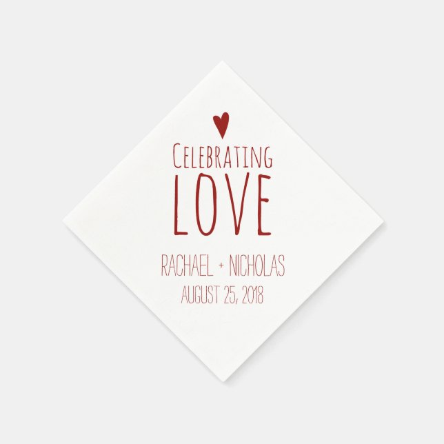 Celebrating Love | Wedding Napkin (Corner)