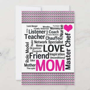 Celebrating Mom! Mother's Day or Mom's Birthday Invitation