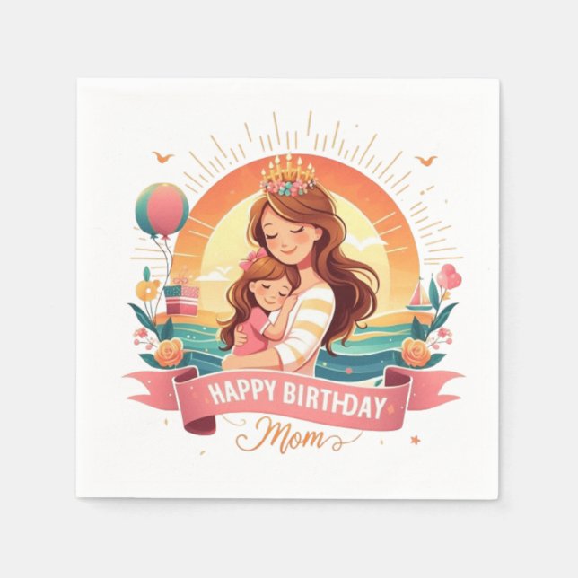 Celebrating Mom's Special Day Napkin (Front)