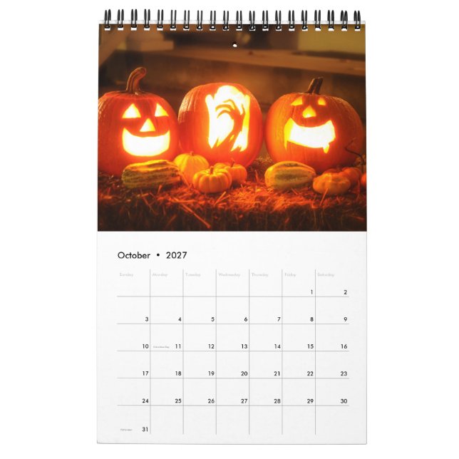 Celebrating Monthly Holidays Calendar (Oct 2027)