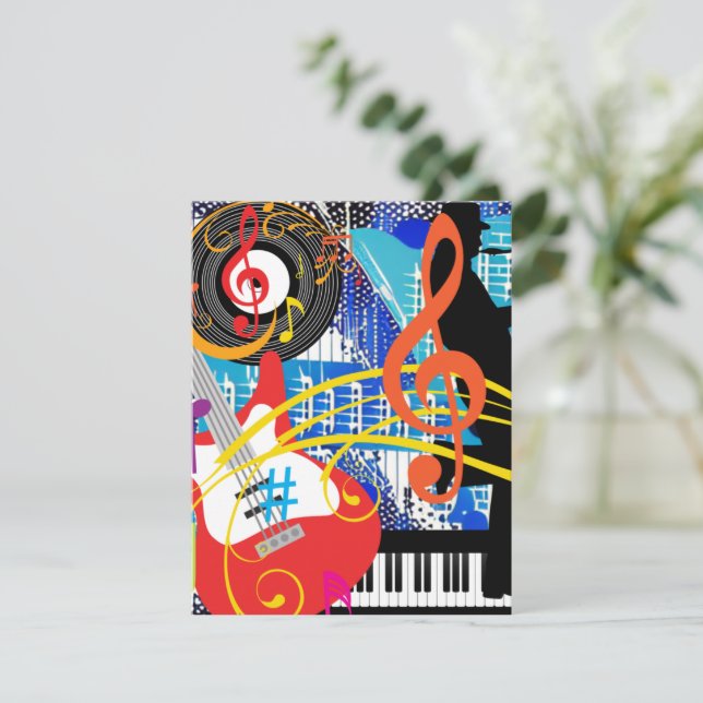 Celebrating Music Card (Standing Front)