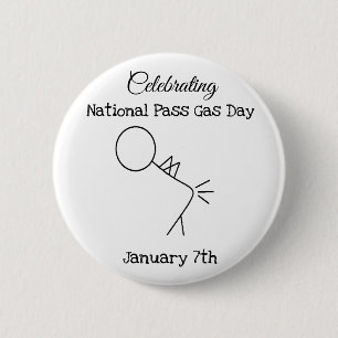 Celebrating National Pass Gas Day Button