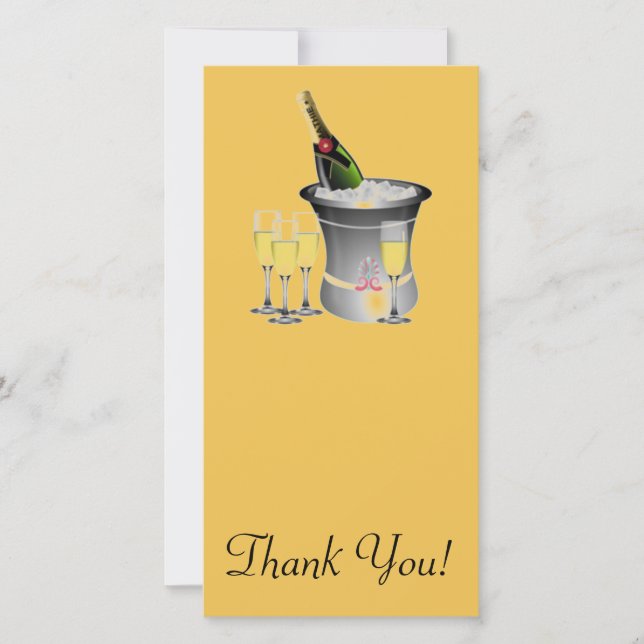 Celebrating New Years Thank You Card (Front)
