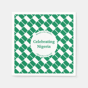 CELEBRATING NIGERIA Nigerian Flag Party Paper Napkin