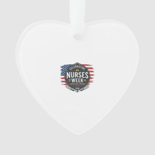 Celebrating Nurses Week 2026 Patriotic Vintage Des Ornament