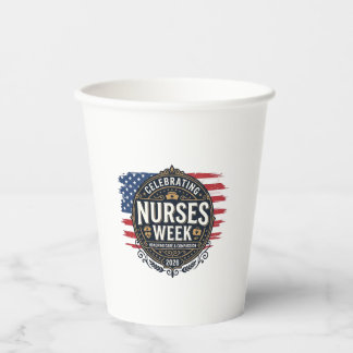 Celebrating Nurses Week 2026 Patriotic Vintage Des Paper Cups