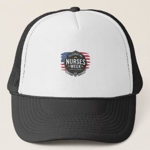 Celebrating Nurses Week 2026 Patriotic Vintage Des Trucker Hat