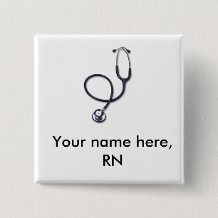 Celebrating nursing and medicine 2 inch square button
