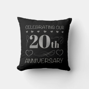 Celebrating Our 20th Anniversary Throw Pillow