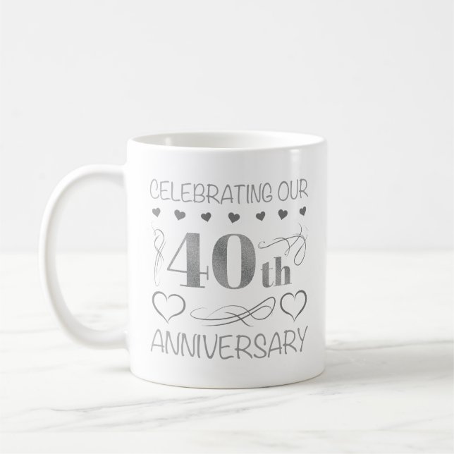 Celebrating Our 40th Anniversary Coffee Mug (Left)