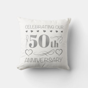 Celebrating Our 50th Anniversary Throw Pillow