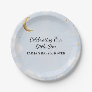 Celebrating Our Little Star Baby Shower Paper Plate