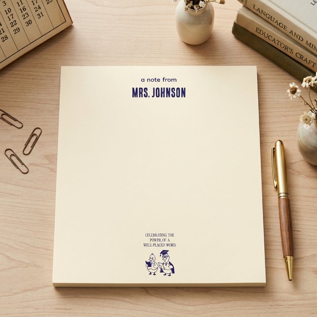 Celebrating Power Of A Well-Placed Word Design Notepad (Creator Uploaded)