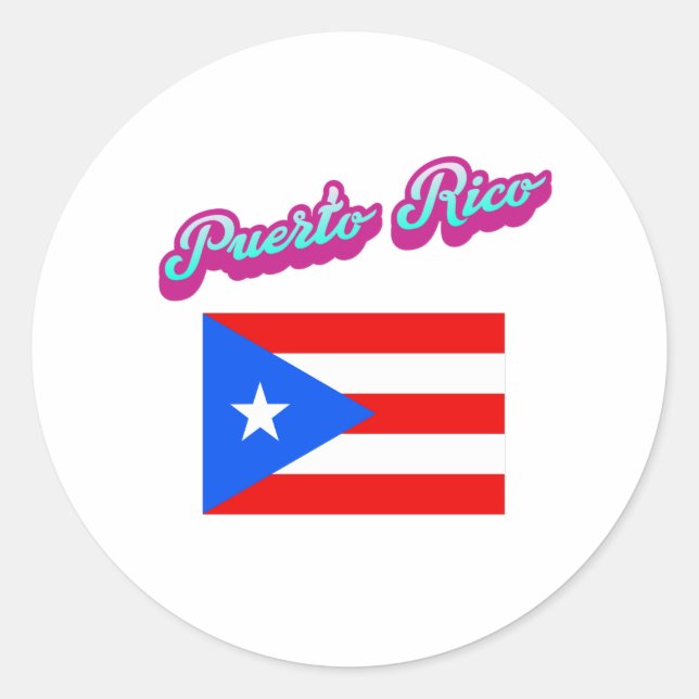 Celebrating Puerto Rico  Classic Round Sticker (Front)