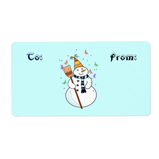 Celebrating Snowman Gift Tags (Front)