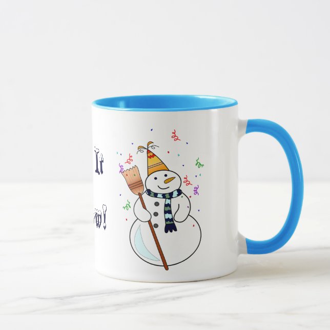 Celebrating Snowman Mug (Right)