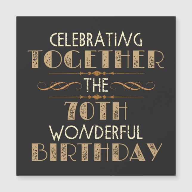 celebrating the 70th birthday (Front)