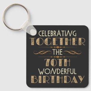 celebrating the 70th birthday keychain