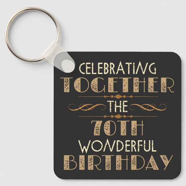 celebrating the 70th birthday keychain (Front)