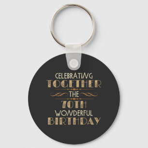 celebrating the 70th birthday keychain