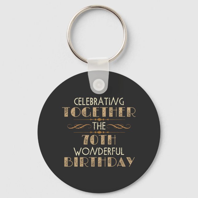 celebrating the 70th birthday keychain (Front)
