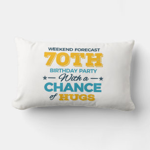 celebrating the 70th birthday lumbar pillow