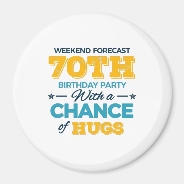 celebrating the 70th birthday magnet (Front)
