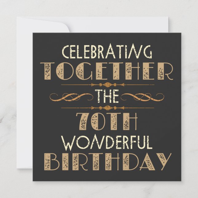 celebrating the 70th birthday save the date (Front)