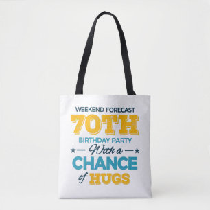 celebrating the 70th birthday tote bag