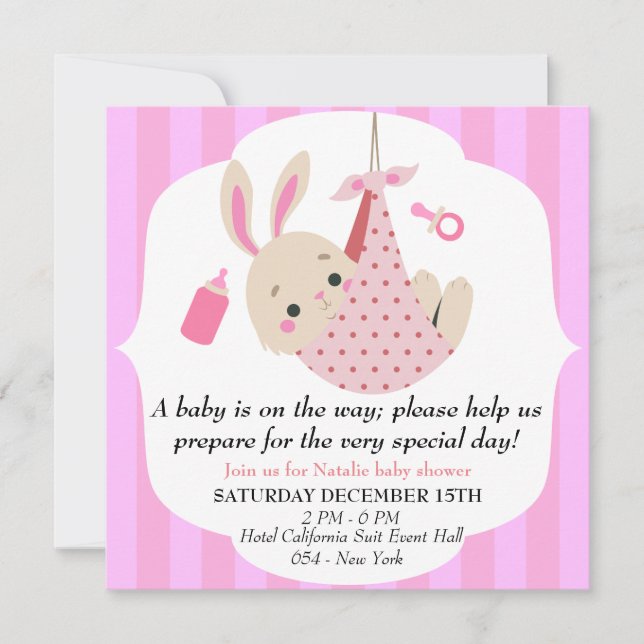 Celebrating the Arrival of Your Little Miracle! Invitation (Front)