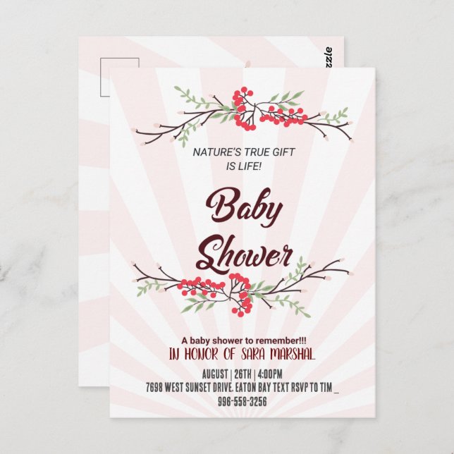 Celebrating the Arrival of Your Little Miracle! Postcard (Front/Back)