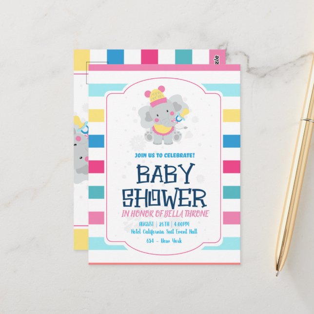 Celebrating the Arrival of Your Little Miracle! Postcard (Front/Back In Situ)