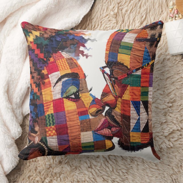 Celebrating The Art of Quilting Throw Pillow (Blanket)
