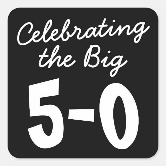 Celebrating the Big 50th Birthday Stickers (Front)