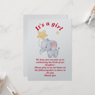 celebrating the birth of our daughter invitation