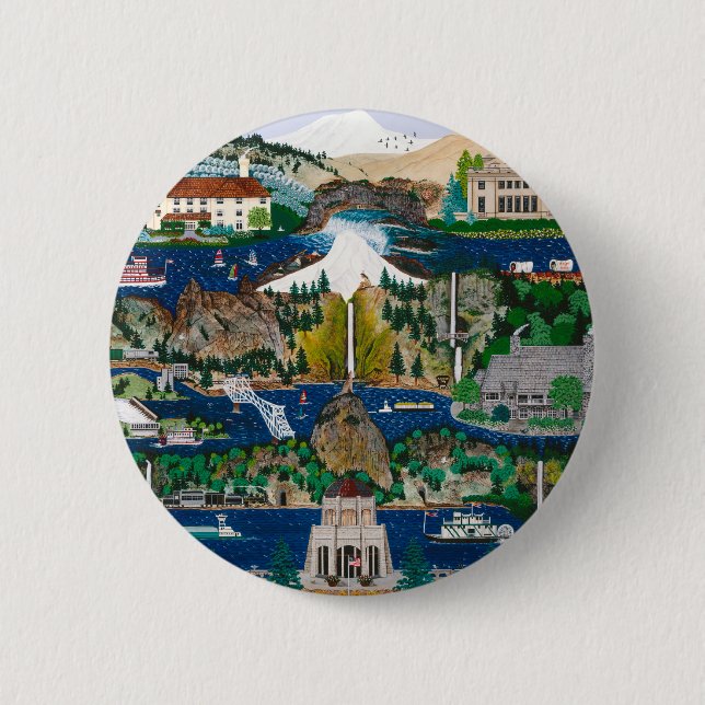 Celebrating the Columbia River Gorge 2 Inch Round Button (Front)