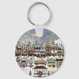 Celebrating the Holidays in Leavenworth Keychain