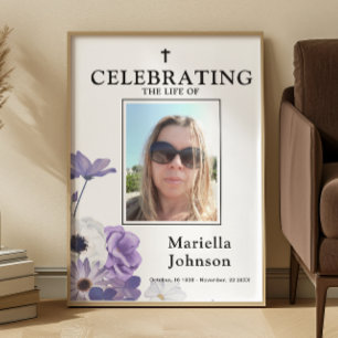 Celebrating the life Floral Funeral  Poster