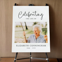 Celebrating the Life Memorial Elegant Modern Photo