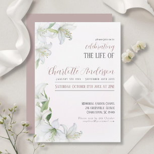 Celebrating the life of Funeral Invitation