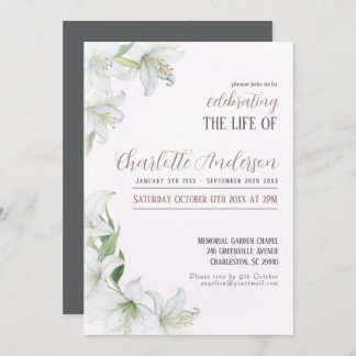 Celebrating the life of Funeral Invitation