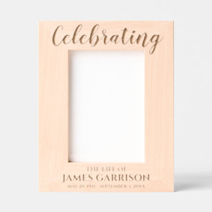 Celebrating The Life Of Memorial Keepsake Photo Etched Frames